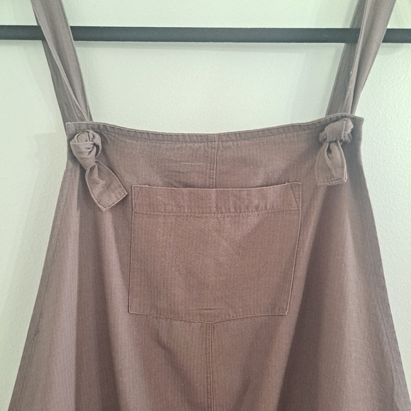Dark Brown Maternity Shortalls - Picture 4 of 6